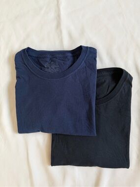 Fruit of the Loom Men's Crew Neck T-Shirts - Navy & Black. Sz L/G. T098
